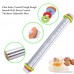 Rolling Pin Bakery with Thickness Rings Set Stainless Steel Adjustable Dough Roller &Silicone Mat with Measurements&12 Cookie Biscuit Cutters Molds Set for Baking Dough Pizza Pie Pastries - B07DPL4JNH